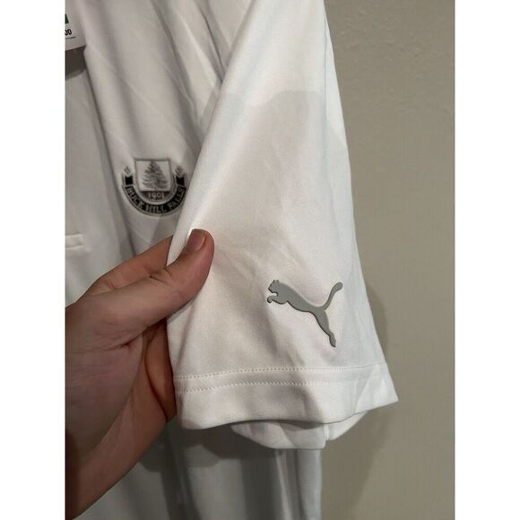 Puma Mens Large White Golf Polo Shirt Performance Stretch NWT - Picture 5 of 6